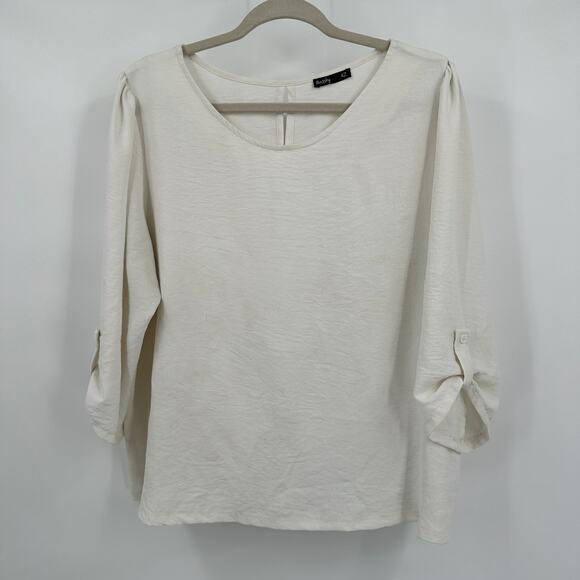 Red Sky Womens Top Size 42 US M Minimalist Neutral Scandi Slouchy Layering - Picture 1 of 8